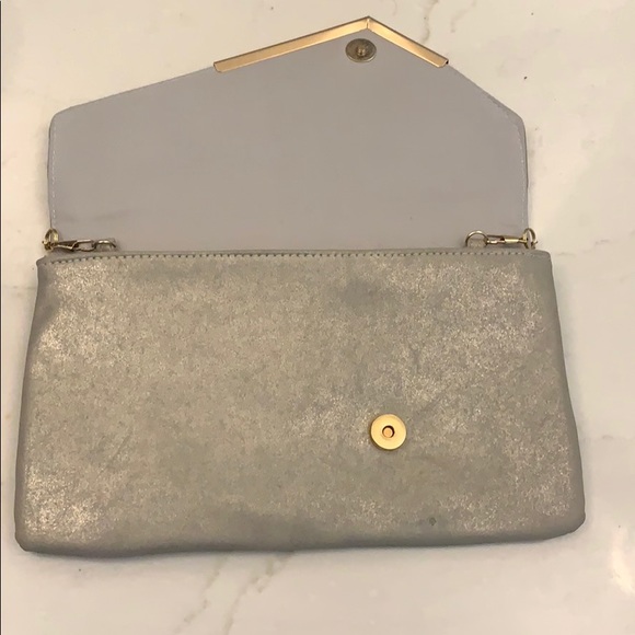 Grey silver toned shoulder purse - Picture 4 of 7
